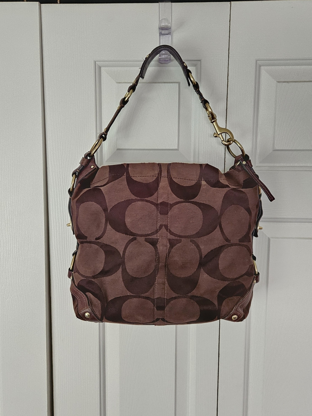 Coach Carly Signature Hobo Bag - Picture 2 of 16